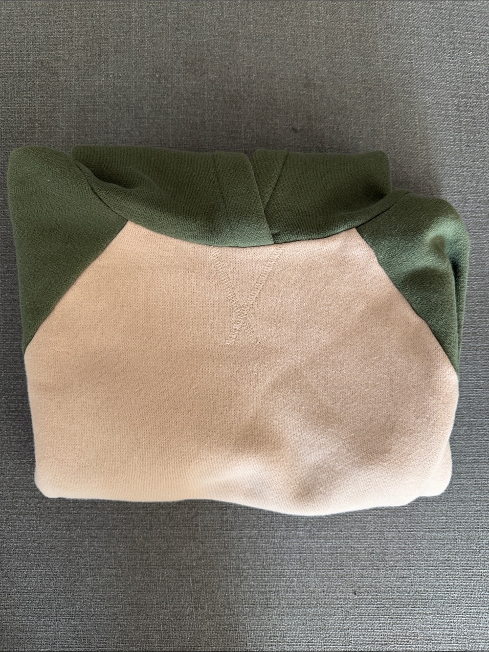 Madewell Olive Green and Cream Hoodie